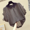 Chiffon top for women, short sleeve, 2022 new Korean style, versatile, sweet and stylish, floral print fashion T-shirt for women, loose summer Specification image